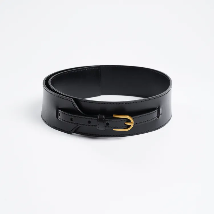 LYNEE  真皮宽腰封  百搭配西装连衣裙束腰装饰 LGD2FAA005