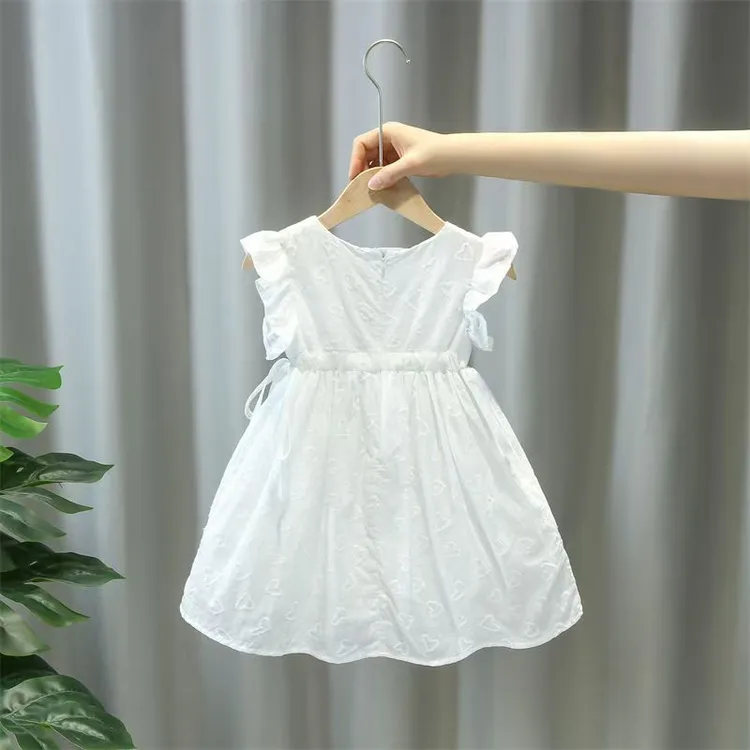 2025年女童连衣裙夏季清凉夏装新款洋气儿童白色背心公主裙子爆款
