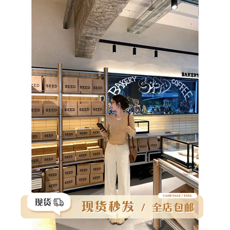 陳文文xenl【柏林满秋】秋季新款设计感假两件撞色羊毛针织上衣0132