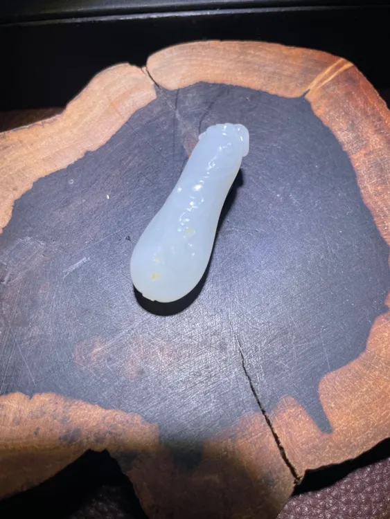 黄金镶玉福豆吊坠