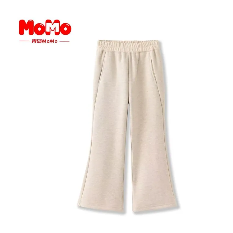 MOMO新款  冬季羊毛石墨烯发热加绒加厚儿童微喇羊毛裤
