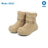 【S级微瑕】OUDER 冬季时尚增高厚底耐磨防滑卡其色开口笑雪地靴tl