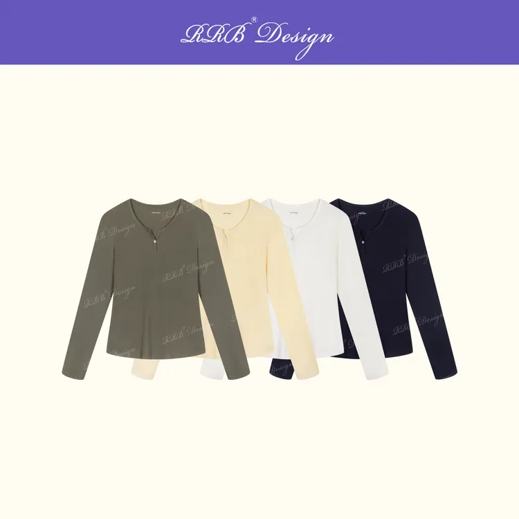 RRB Design 「轻松搭」莱赛尔羊毛休闲简约时尚基础百搭长袖上衣