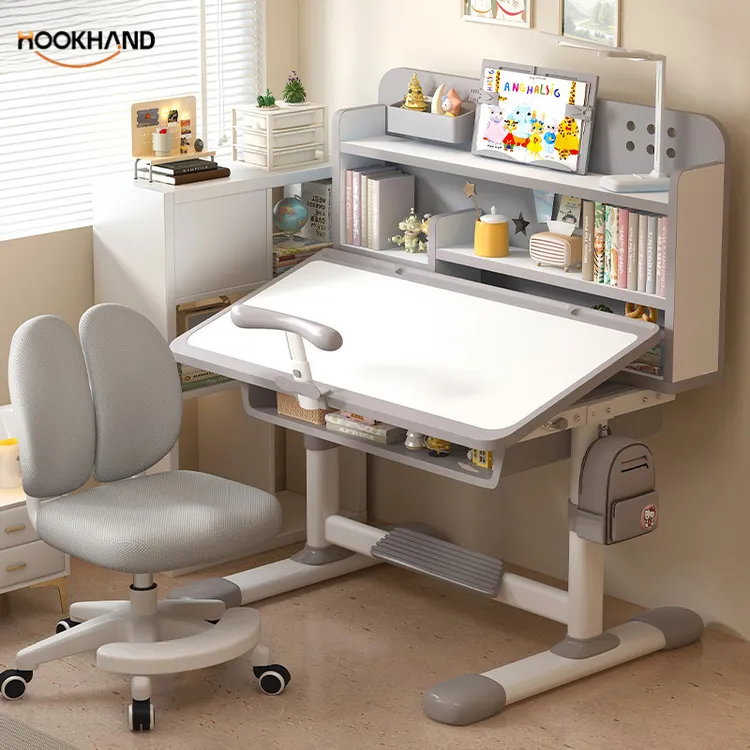 儿童学习桌小学生写字书桌矫正坐姿家用课桌椅套装升降调节作业桌