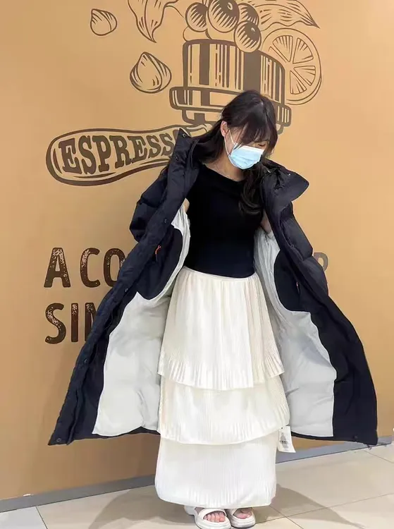 2025冬学生羽绒服可爱小熊耳朵羽绒服加厚长款超好看羽绒外套