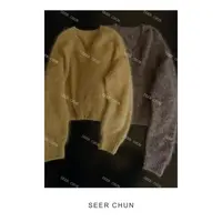 SEER CHUN“氛围感”v领羊毛毛衣 60425