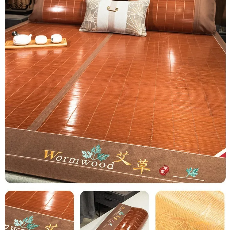 水星官网家纺iosn凉席竹席夏天夏季凉感藤席冰丝席楠竹草席可折叠