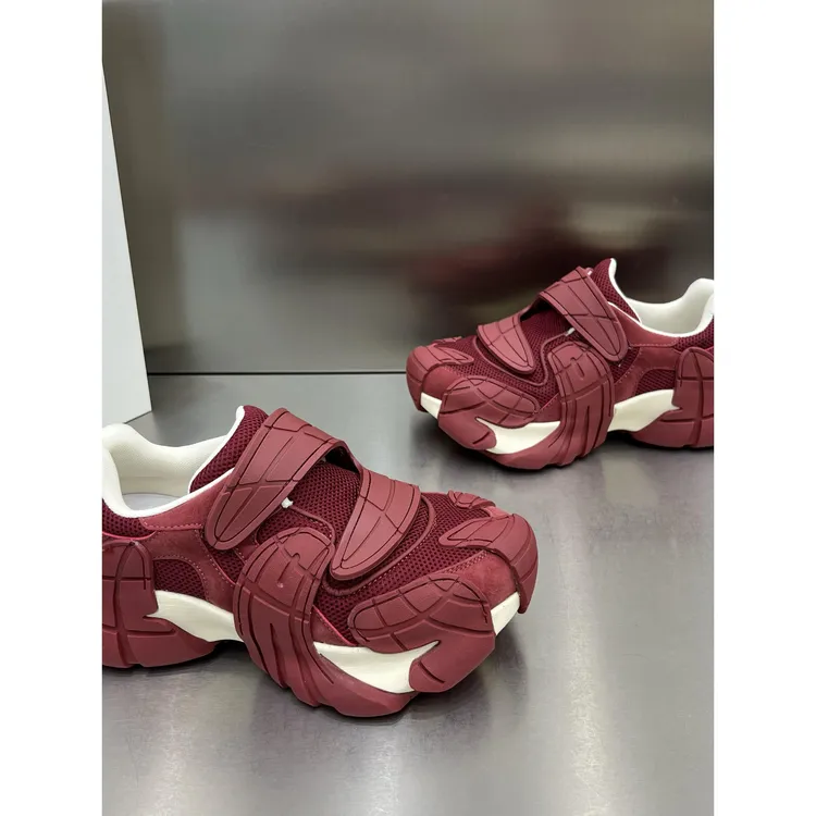 欧货八爪鱼老爹鞋女款2025秋季新款魔术贴百搭洋气厚底增高休闲鞋