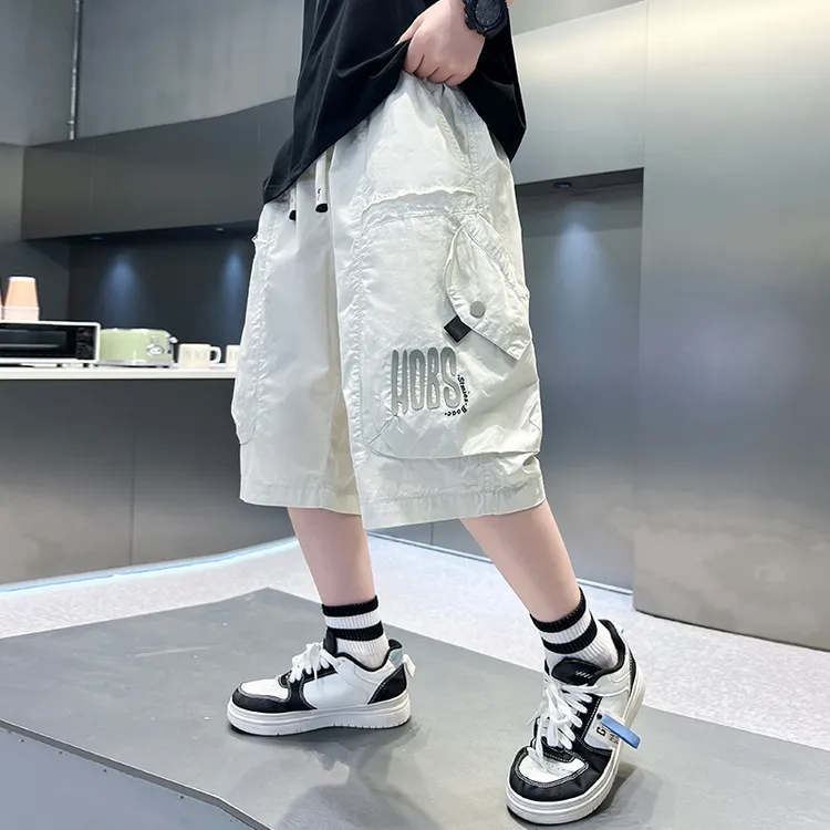 儿童装男童夏季薄款短裤2025新款中大童韩版薄款工装裤夏款七分裤