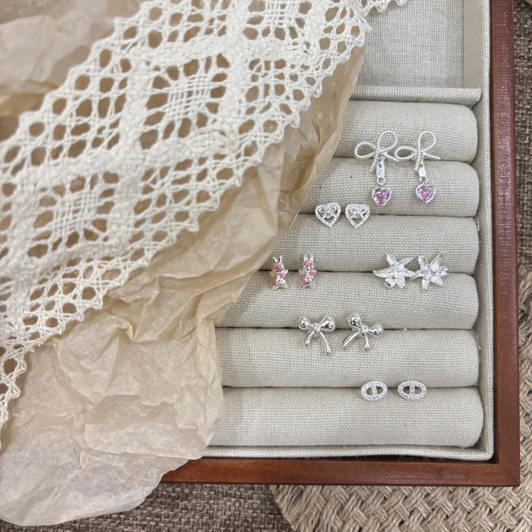 925银银制品 925 银耳饰UUSilver小众简约百搭