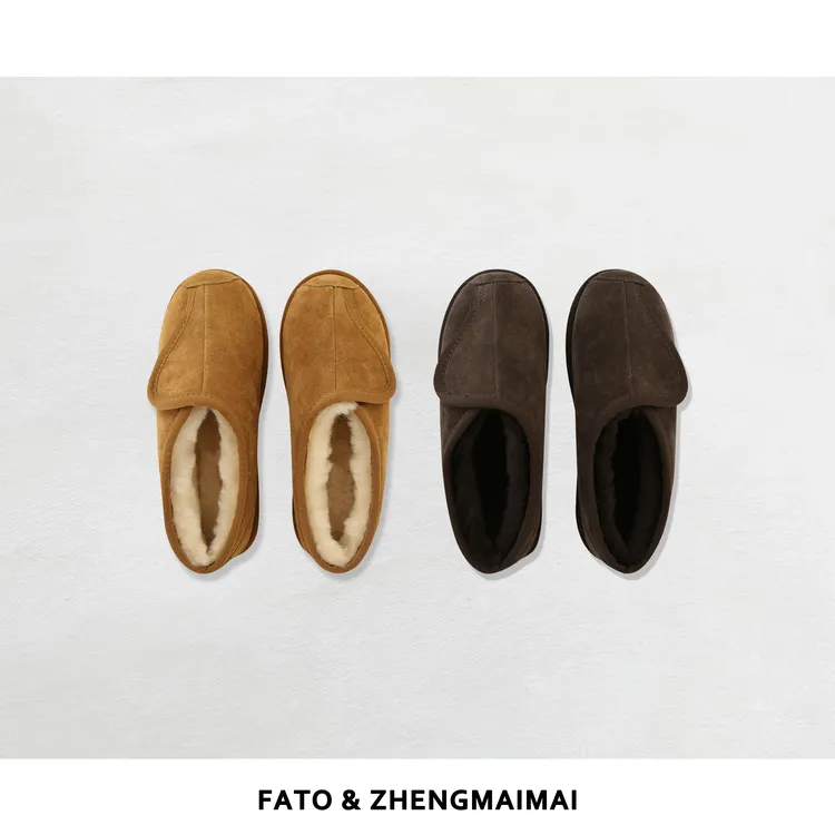 郑买买 奶奶鞋 秋冬款韩系时尚百搭舒适保暖加绒雪地靴JL51003XZ