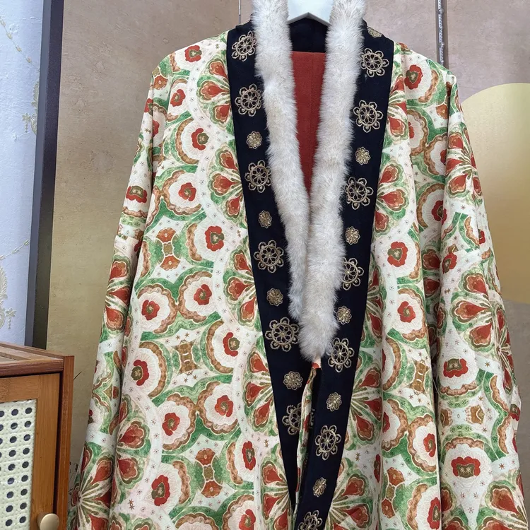 夏末家宋制汉服女双面穿飞机袖秋冬款国风显瘦日常