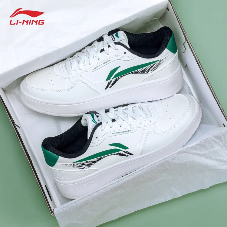 李宁都达男鞋板鞋2025夏季百搭透气潮鞋轻便舒适透气时尚休闲鞋