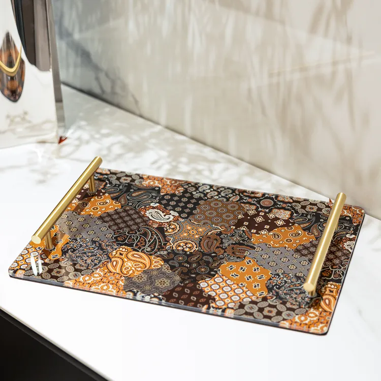 创意复古托盘茶水盘酒店客厅摆盘家用餐厅茶盘家用收纳酒店