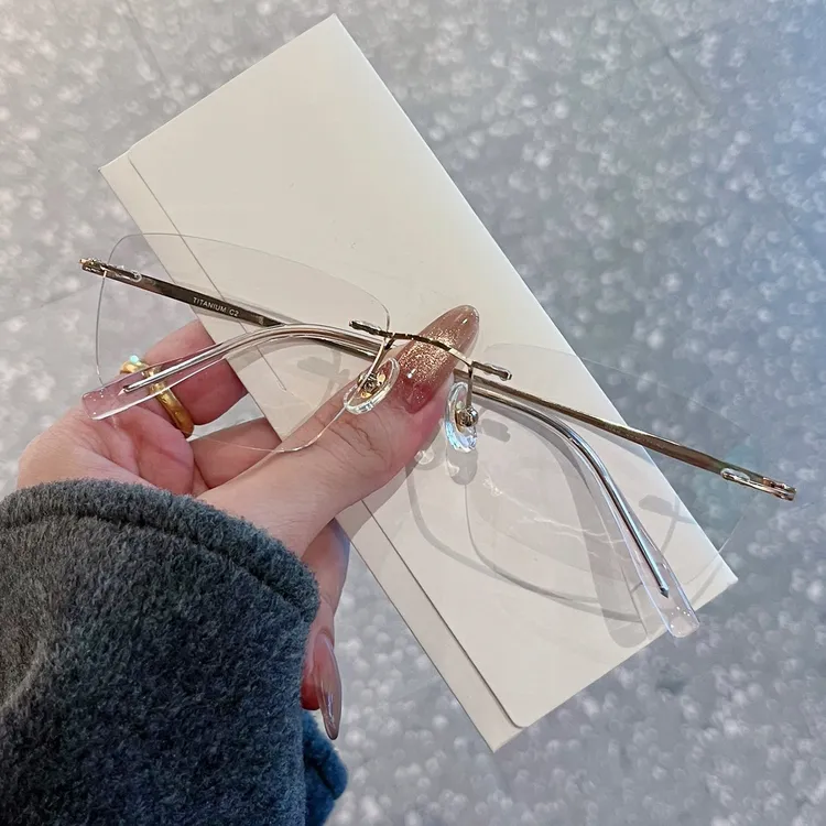 男士大框近视眼镜简约休闲大脸无边框防蓝光变色可配散光斯文款潮