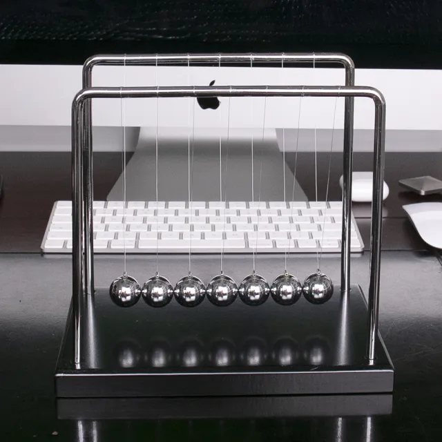 牛顿摆球器7球大号发疯摇摆撞珠桌面物理小摆件单摆波实验撞击球