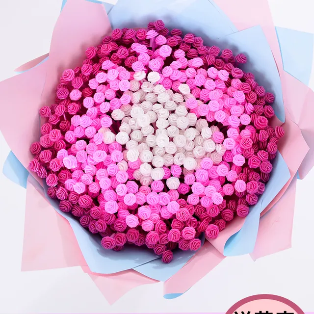 彩色星星管情人节送男女朋友礼物塑料吸管包装材料折叠玫瑰花管子