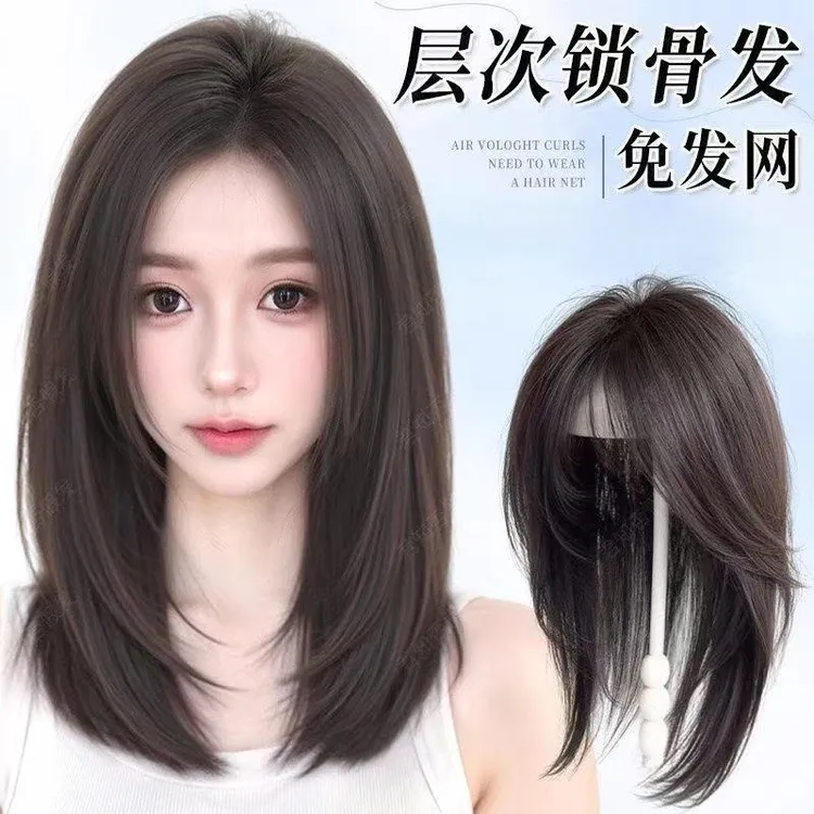 不用发网头顶补发片女款蓬松无痕隐形高层次锁骨发假发片