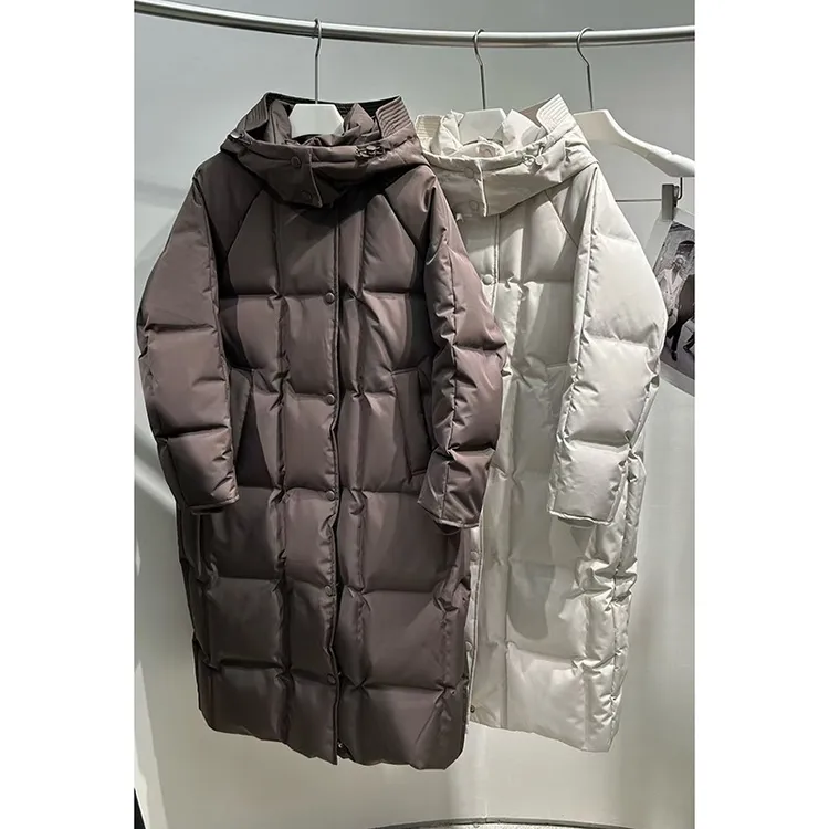 QIUNINA冬季上新连帽高定白鹅绒时尚百搭极简大气保暖羽绒服外套