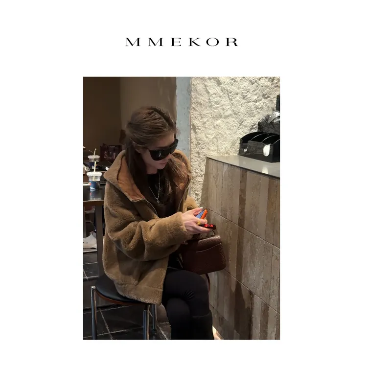 MMEKOR“中古名伶”外套 2025新款秋款静奢老钱风气质上衣 31061