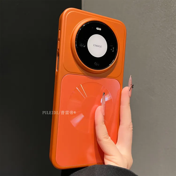 简约高档适用华为mate80ProMax手机壳内置磁吸圈mate70Air磨砂