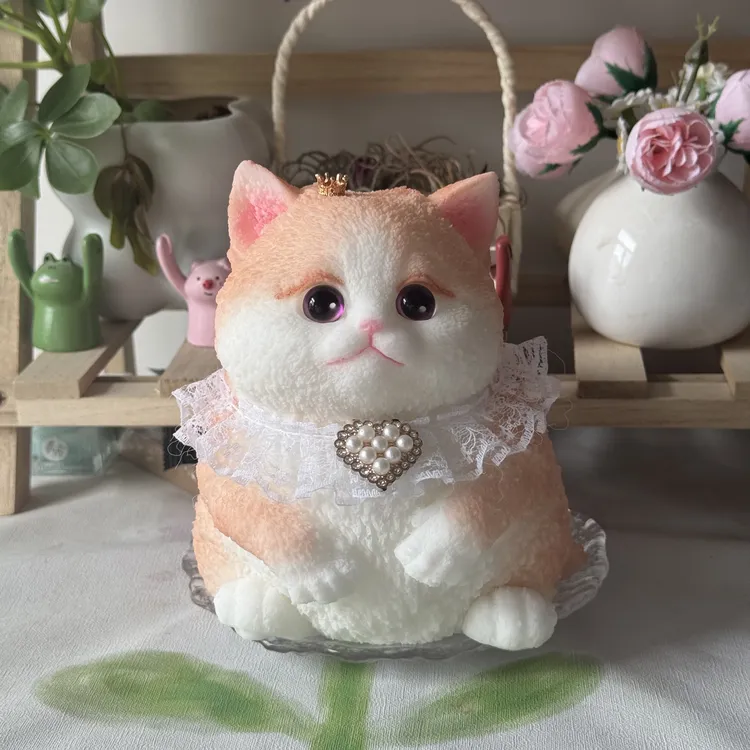 仿真猫咪捏捏乐减压玩具女生小玩偶解压仿生小猫定制生日礼物摆件