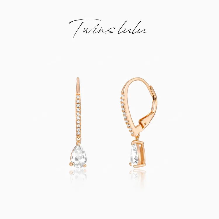 TWINS LULU【水滴】 圣诞节明星同款饰品高级感水滴耳环TSL2023