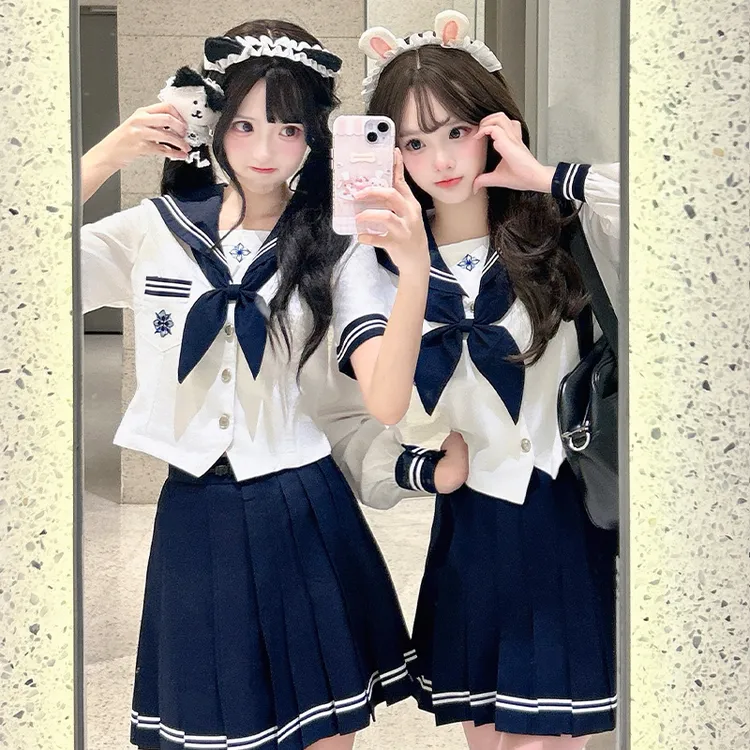 【绀海风铃】樱奈熊JK制服收腰水手服原创正版日系女学院风校供感