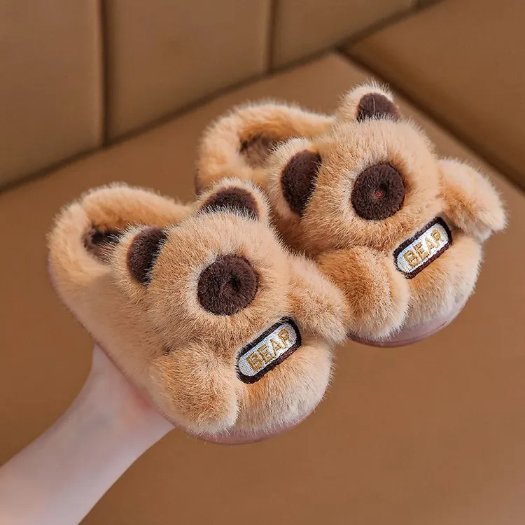 儿童棉拖鞋冬季新款卡通可爱男女童居家室内加厚保暖宝宝网红拖鞋