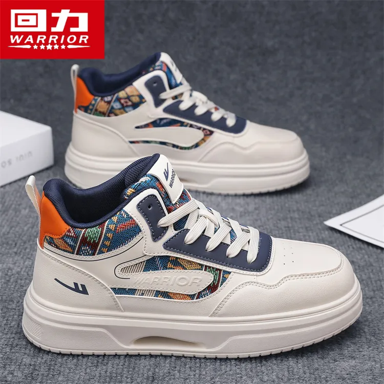 回力高帮男鞋冬季休闲百搭国潮刺绣板鞋男士户外运动厚底增高潮鞋