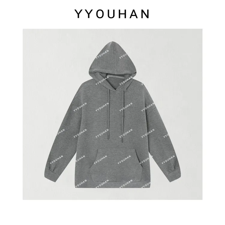 月月 2025秋冬新款小众设计极简加绒厚款云感连帽卫衣 2510C7271