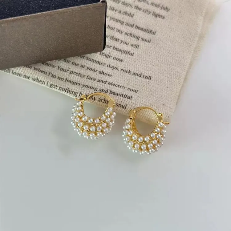 米梵缇 铜合金耳饰 法式轻奢风小篮子耳环高级感水滴气质耳扣女