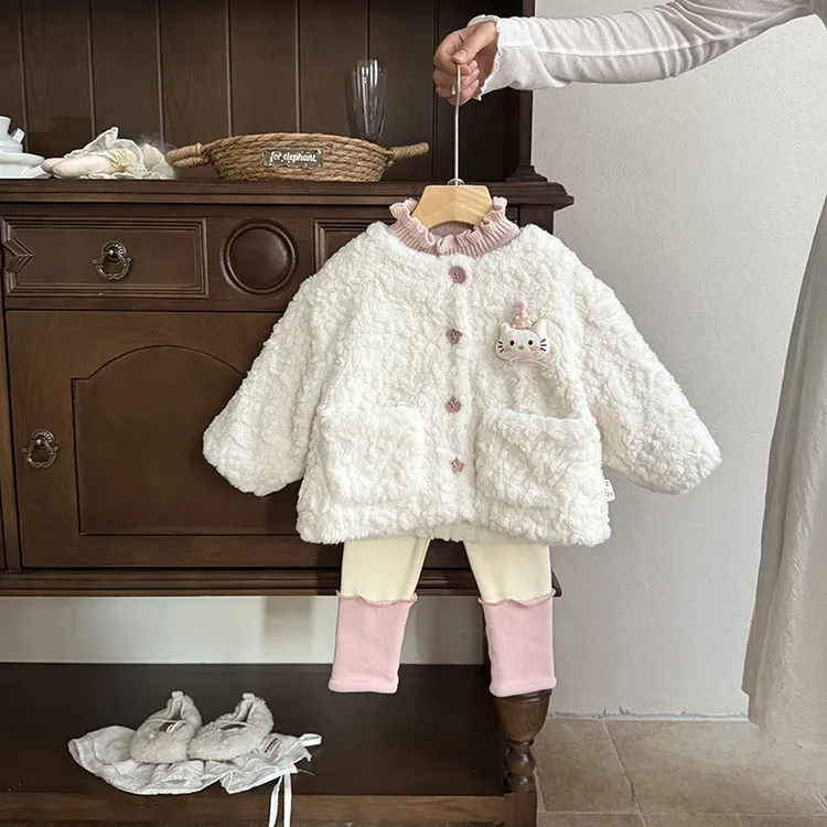 婴儿衣服外套秋冬季女宝宝深秋加厚可爱套装一岁婴幼儿冬款两件套