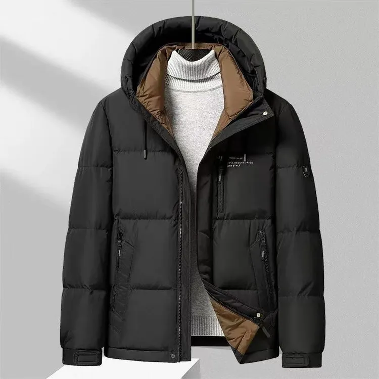 『断码断色8619』 男士商务休闲款羽绒连帽防寒外套