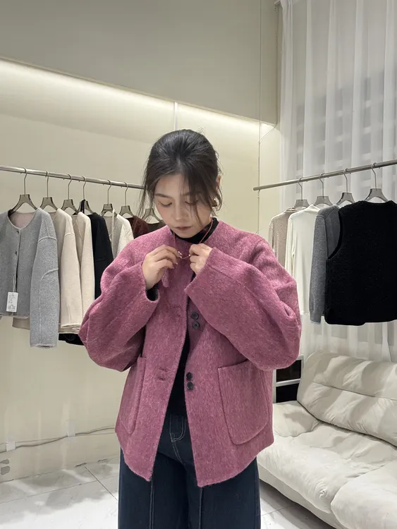 【摩登少女】秋冬新款双面双穿气质时尚遮肉通勤百搭小香风外套