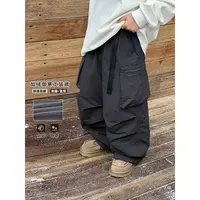 【现货】略略童品 男童冬款工装裤压褶加绒防风裤254KZ6626