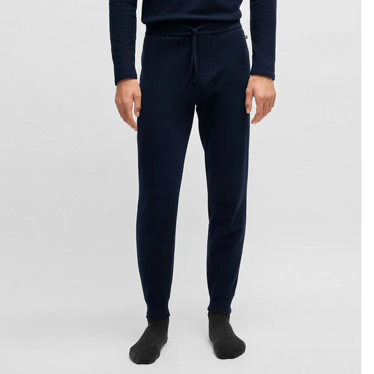 HUGO BOSS雨果博斯男款休闲裤秋冬居家服直筒纯棉百搭舒适弹力