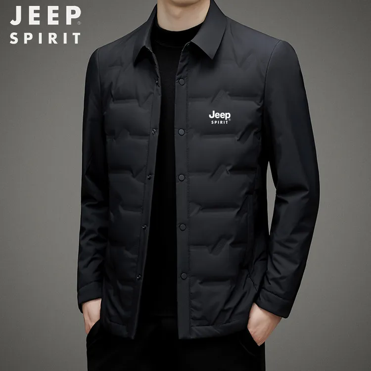 Jeep吉普羽绒外套男士秋冬季防寒保暖男棉服宽松防风休闲大码男装