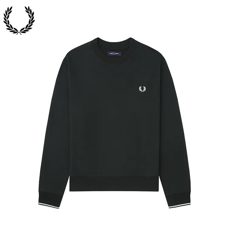 FRED PERRY男装圆领卫衣2025秋季新款简约基础款套头衫上衣M7535X