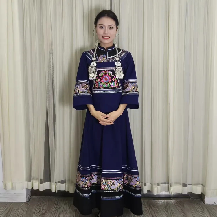 2025年新款壮族布依族刺绣裤子套装传统民族风中国风中式绣花