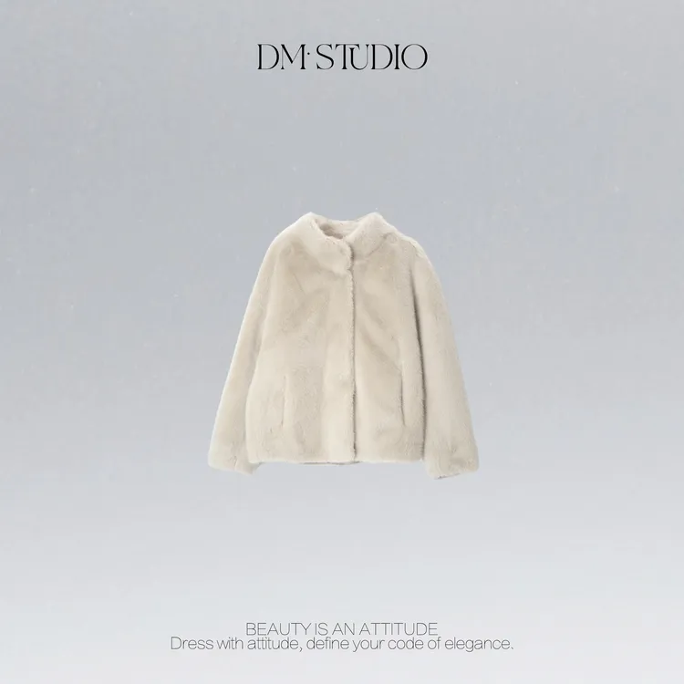 DEDM•STUDIO/千金风保暖冬季静奢高级感气质毛毛外套2510WT/8301