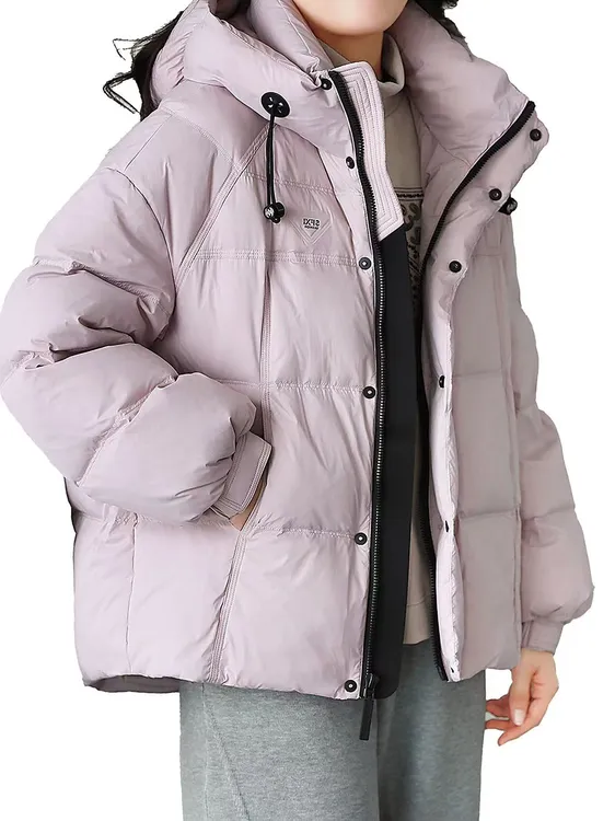           领战25年短款连帽女保暖街头风常规百搭冬季加厚情侣