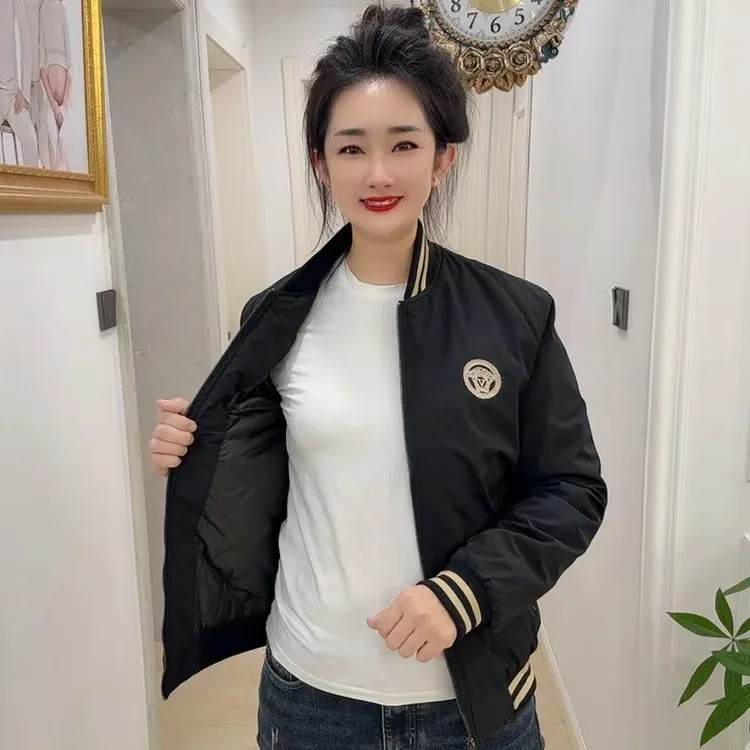 2025秋冬季新款男士棉服外套立领款上衣黑色潮流男士休闲外套2448