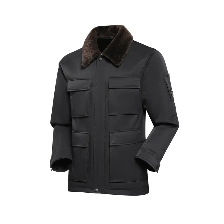 鲍尔曼BAOERMAN高定系列时尚男翻领休闲羊毛保暖秋冬防寒25751