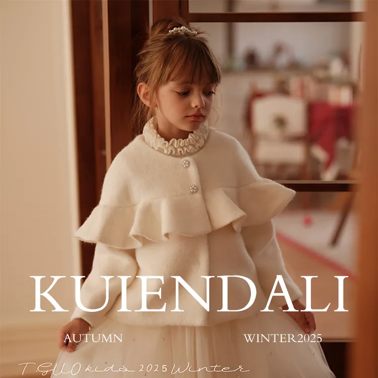 【珍珠雪姬】香港冬季高定外套韩版女童2025秋冬新款甜美可爱短款