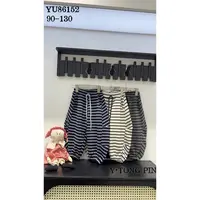 新款条纹儿童一体绒卫裤86152