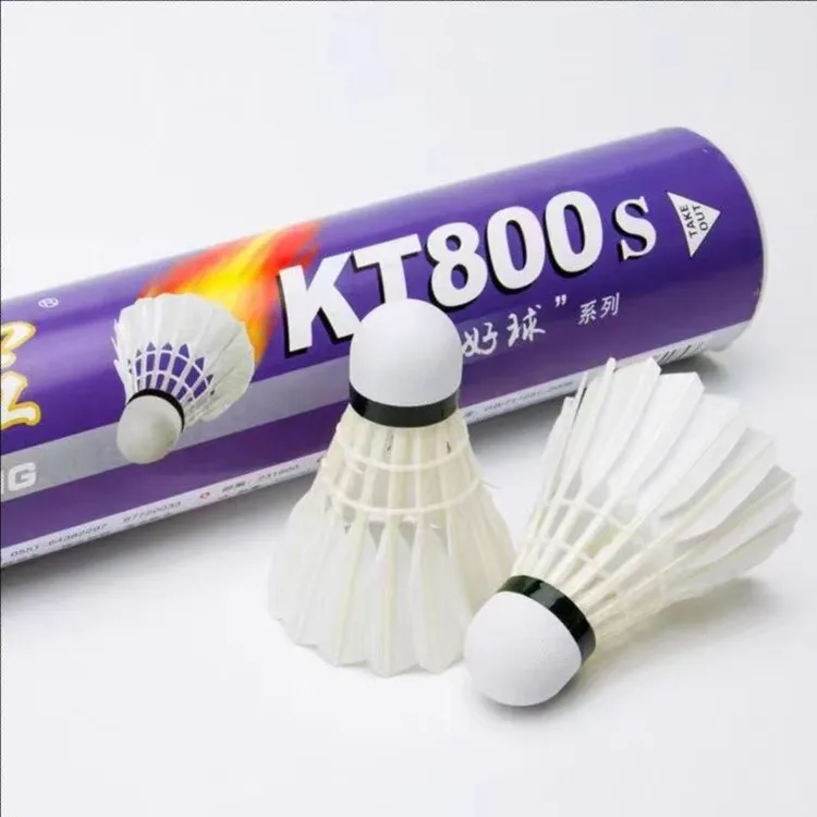  新款空对空KVSK羽毛球KT800S高耐打低降速初学者训练用12只装
