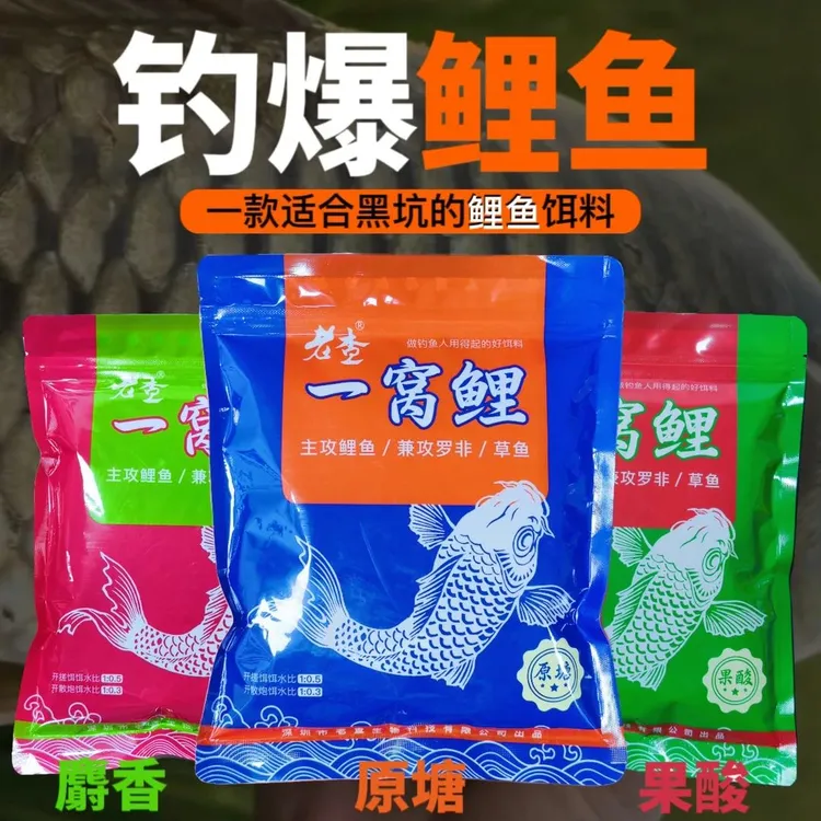 鲤鱼饵料鱼食饵料钓鱼黑坑竞技池塘野钓老查一窝鲤果酸味老查饵料