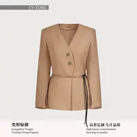 【飒姐专属】秋季设计师款时尚休闲女士西装外套+西装裤子W24D007