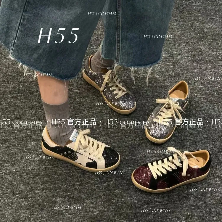 H55星野-秋季限定格利特爆闪擦色星星鞋3cm19-2811【N】